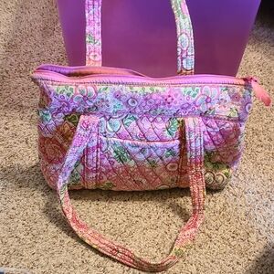 🔥Vera Brafley Floral Pink Quilted Bag
